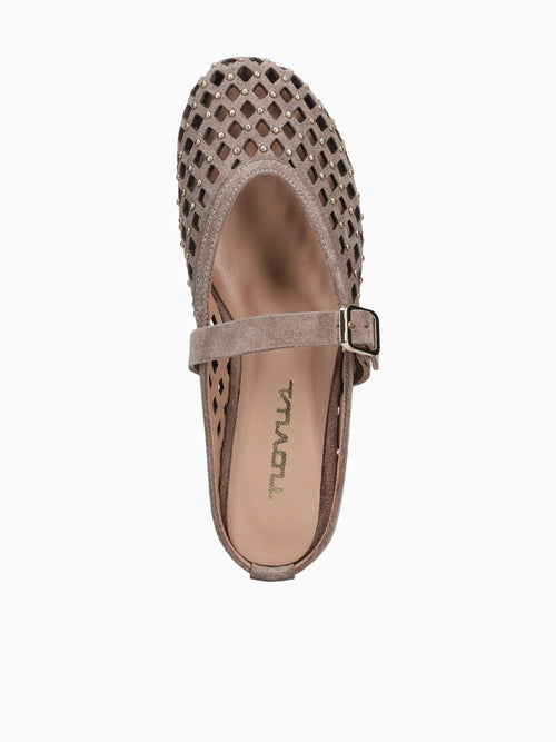 Defne Cappuccino Suede Leather Natural / 5 / M