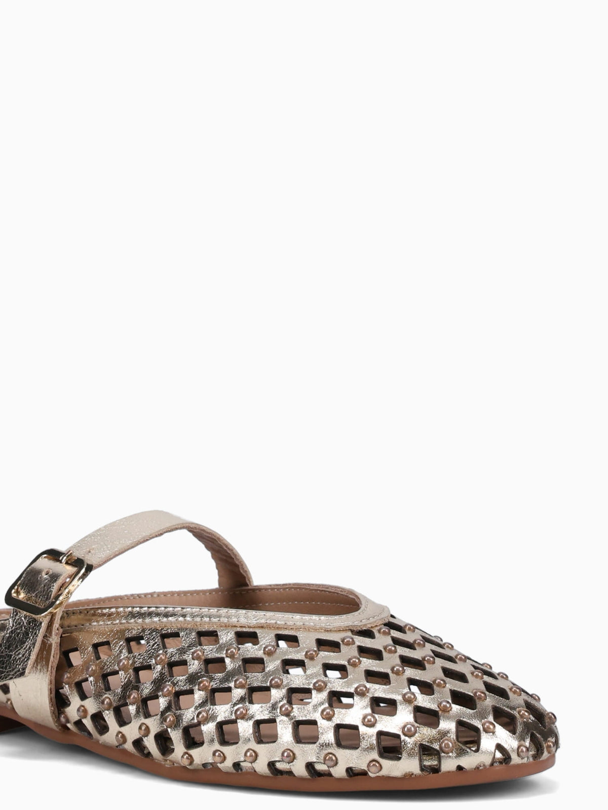 Defne Gold Metallic Leather Gold / 5 / M