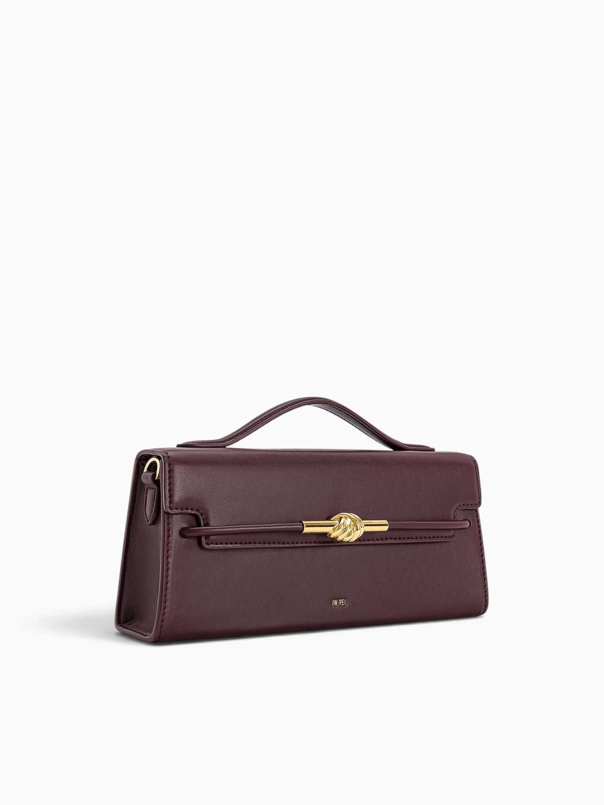 Lena Top Handle Deep Claret Dark Red