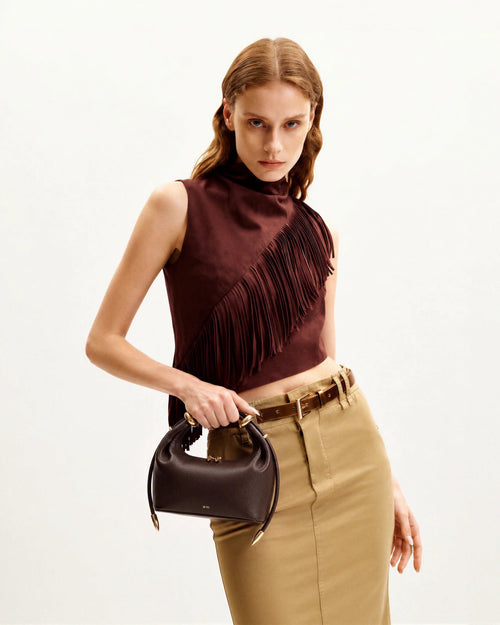 Ellie Top Handle Dark Brown