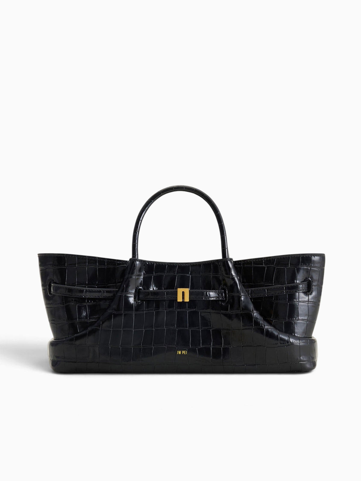 Maeve Top Handle Black Croc Black