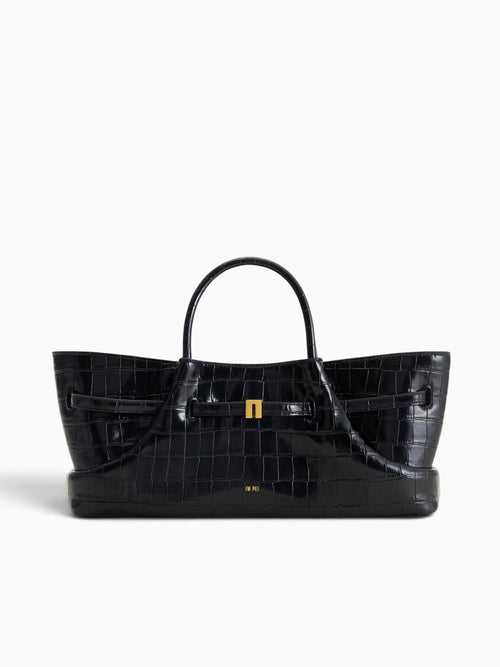 Maeve Top Handle Black Croc Black