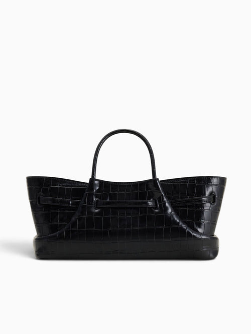 Maeve Top Handle Black Croc Black