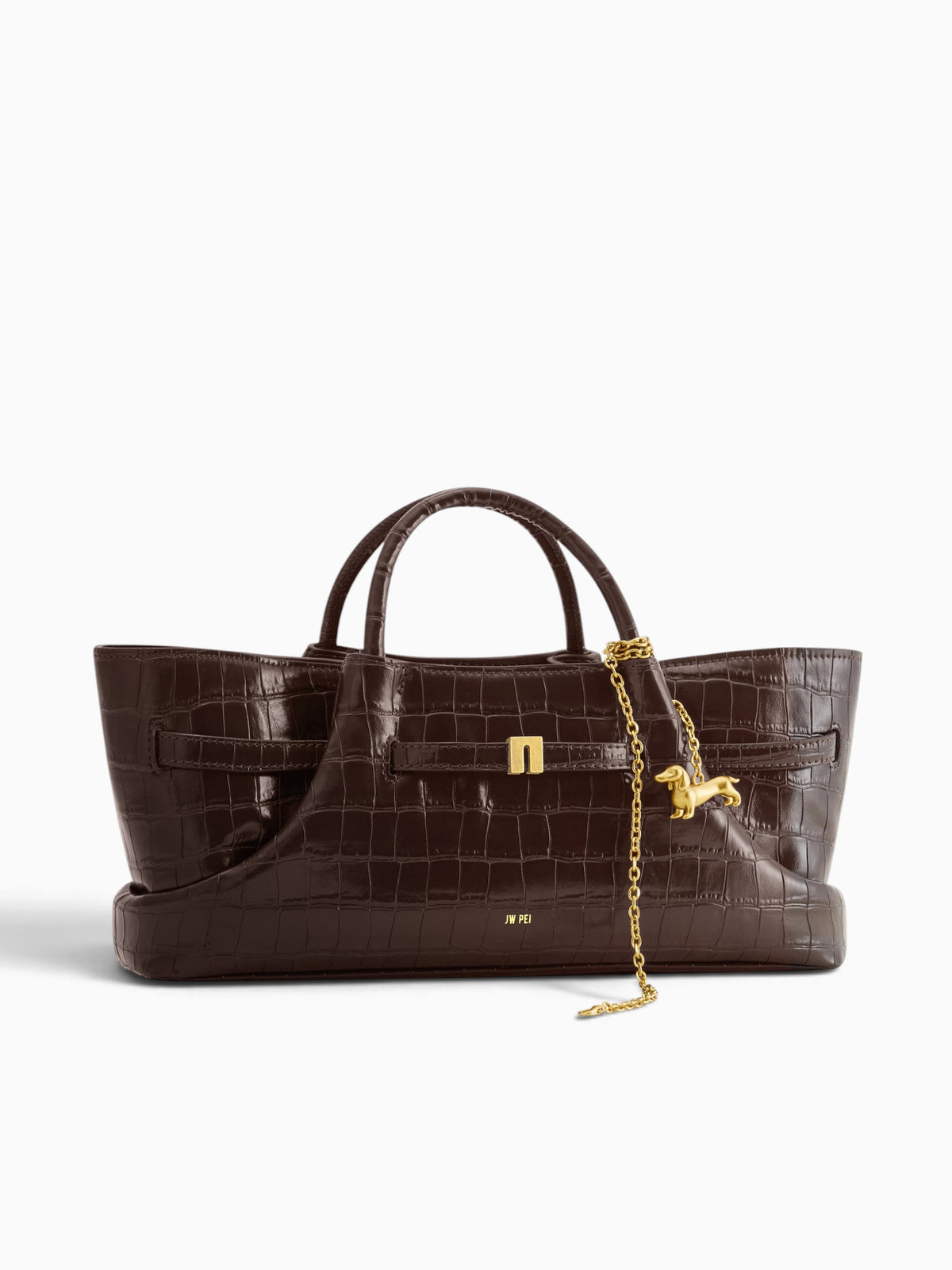 Maeve Top Handle Brown Croc Brown