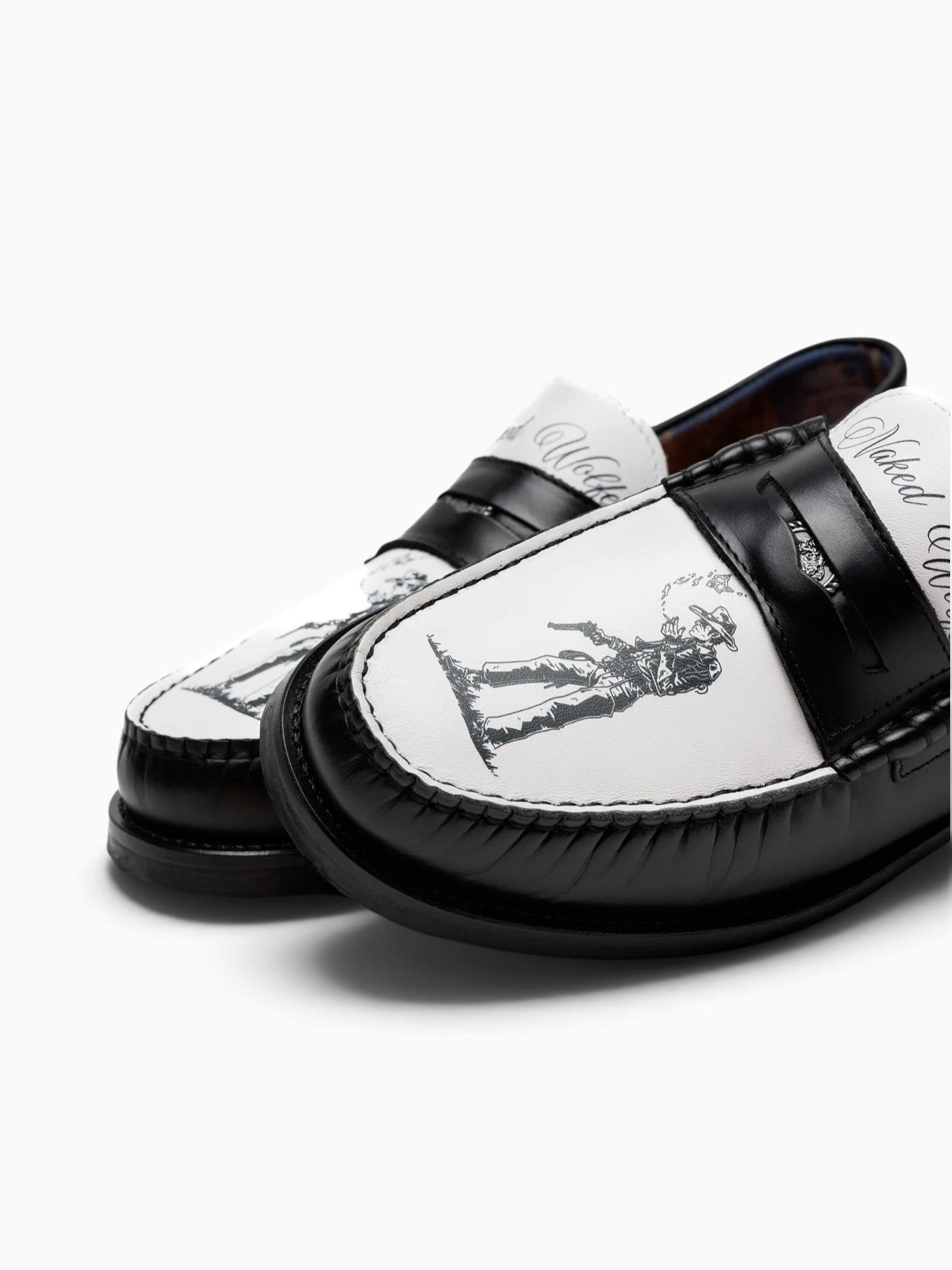 Riviera Cowboy Black White leather Black / 41 / M