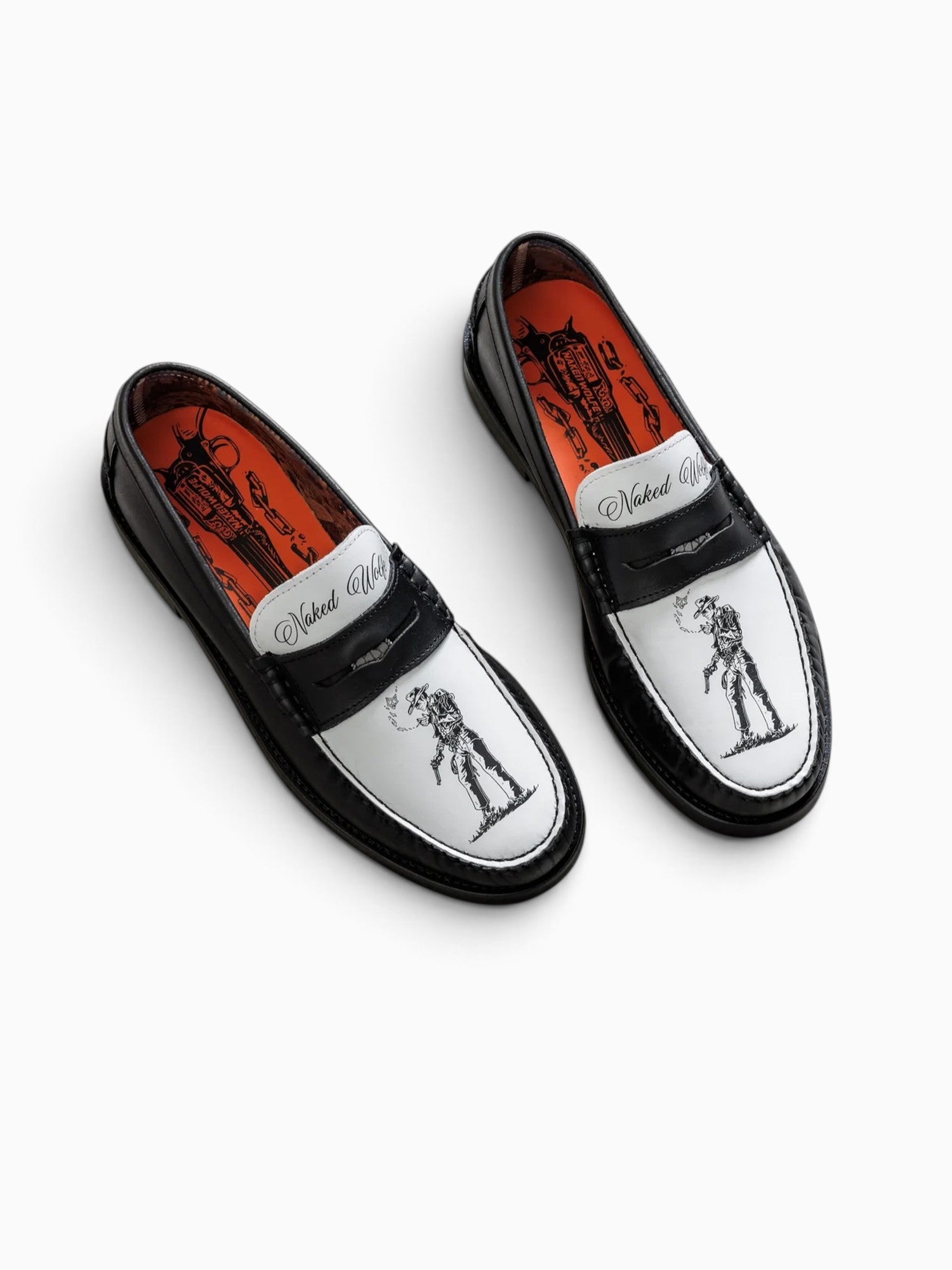 Riviera Cowboy Black White leather Black / 41 / M