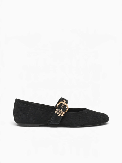Mikela Onyx Perf Suede Black / 5 / M