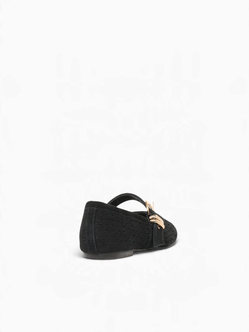 Mikela Onyx Perf Suede Black / 5 / M