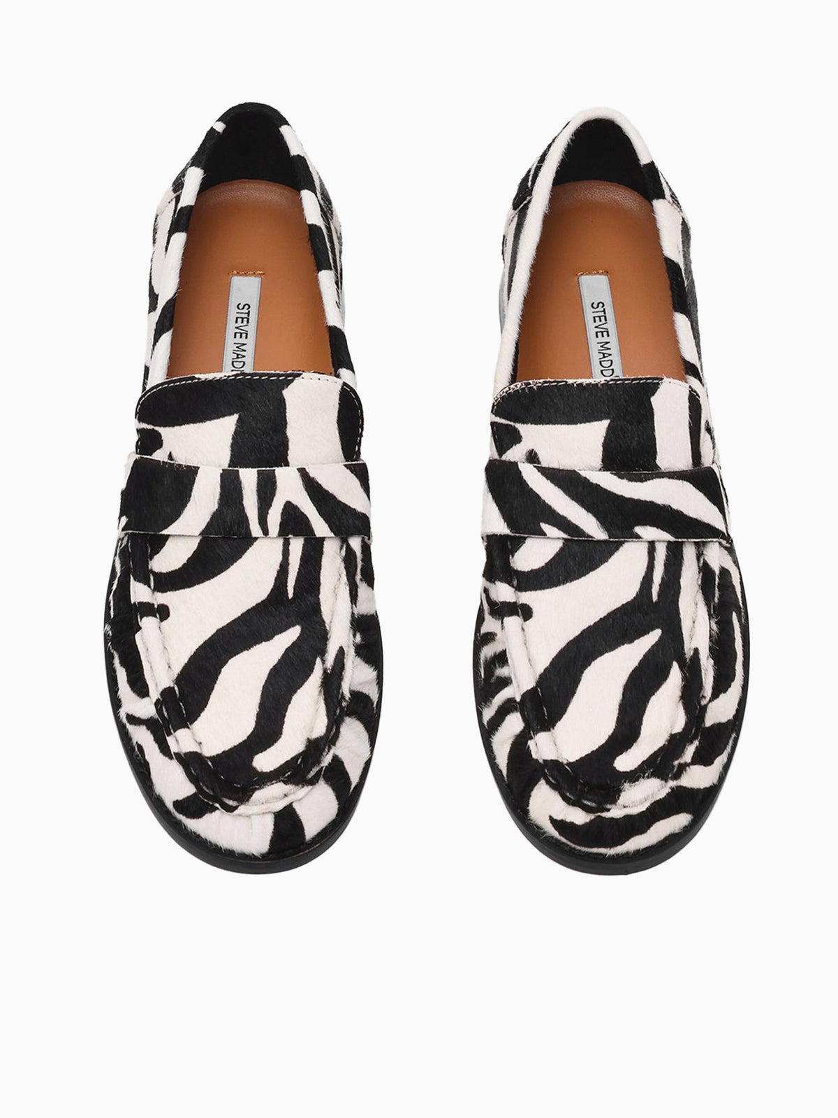 Ronieh Zebra Leather Black White / 5 / M