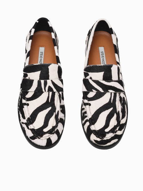 Ronieh Zebra Leather Black White / 5 / M