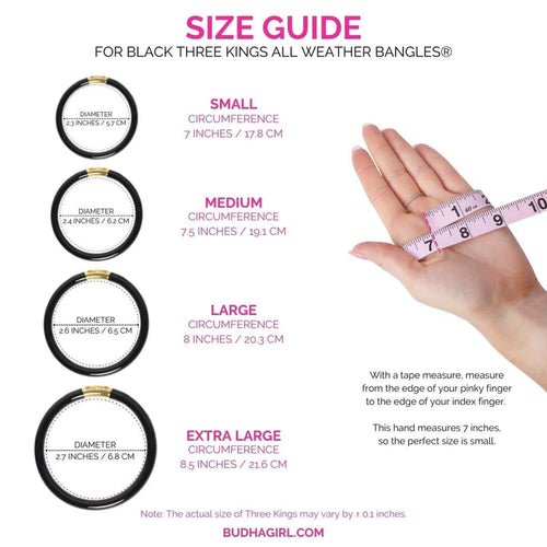 Three Kings All Weather Bangles (AWB) - Black