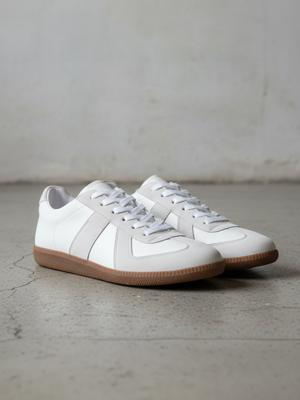 Lasso White Leather Suede