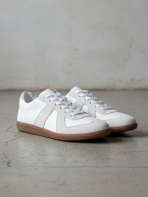 Lasso White Leather Suede