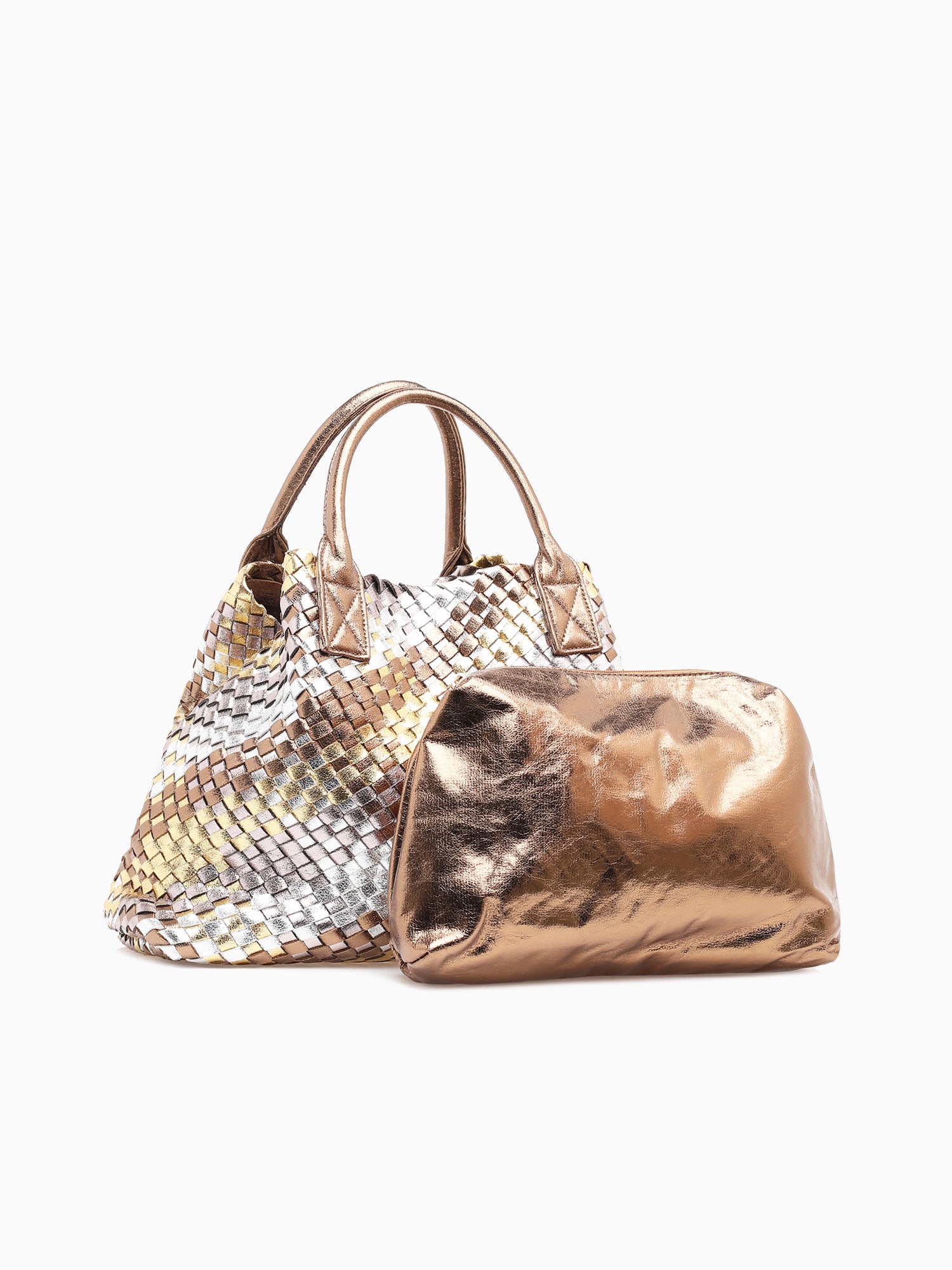 1904 Woven Tote Multi Met Multi