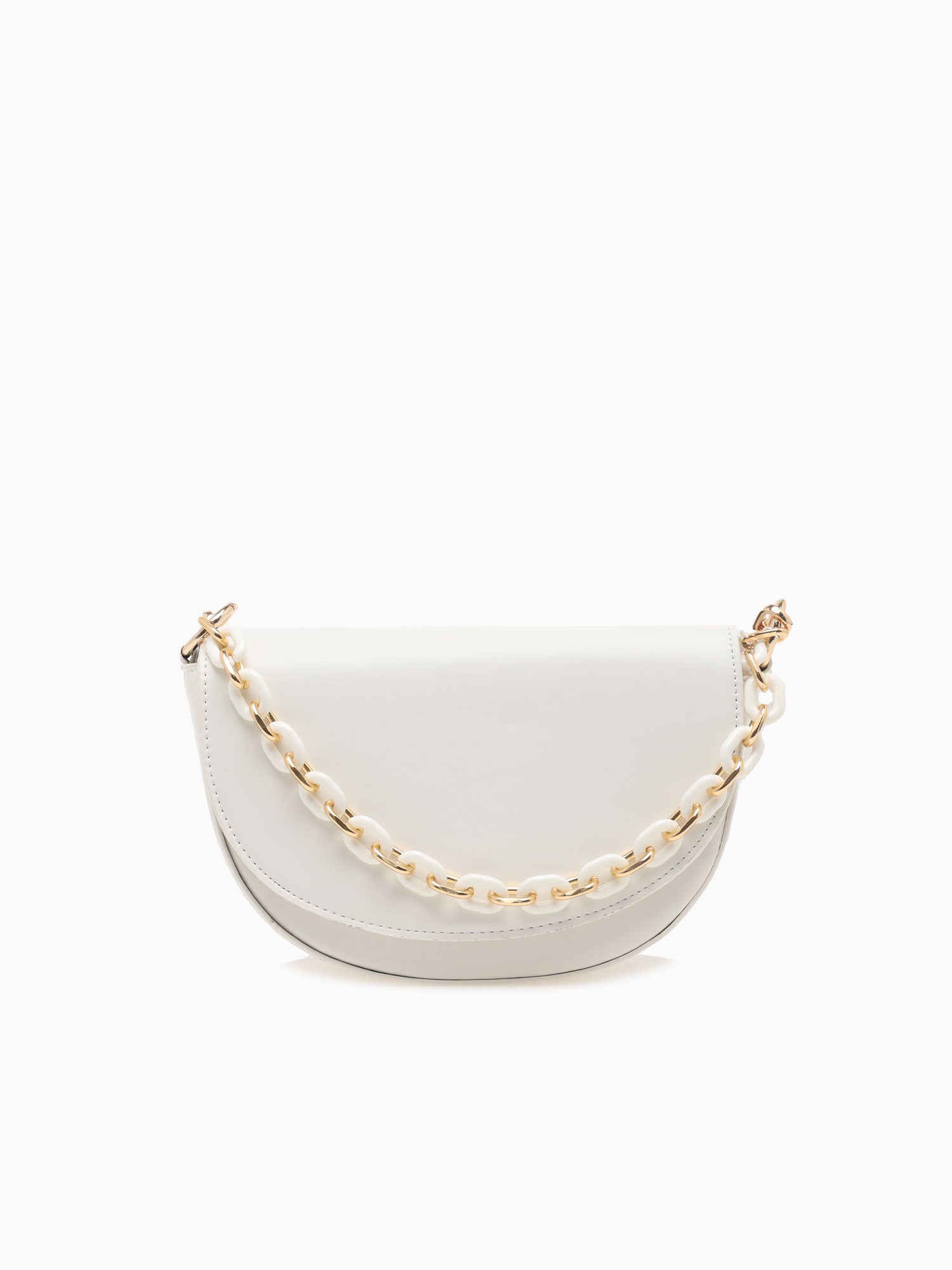 6024 Odette Flap Bag White White