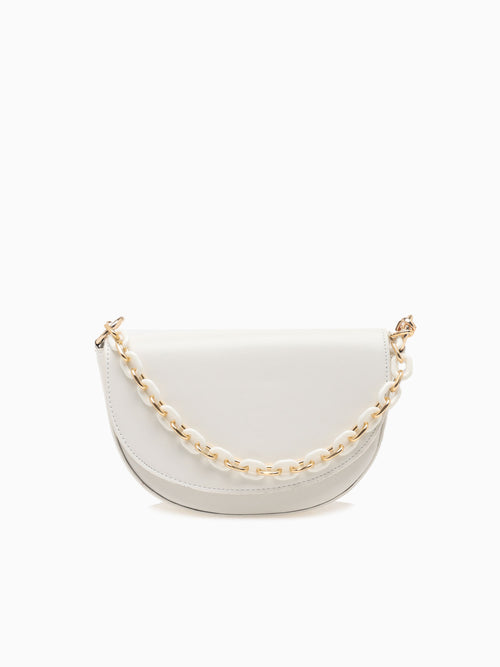 6024 Odette Flap Bag White White