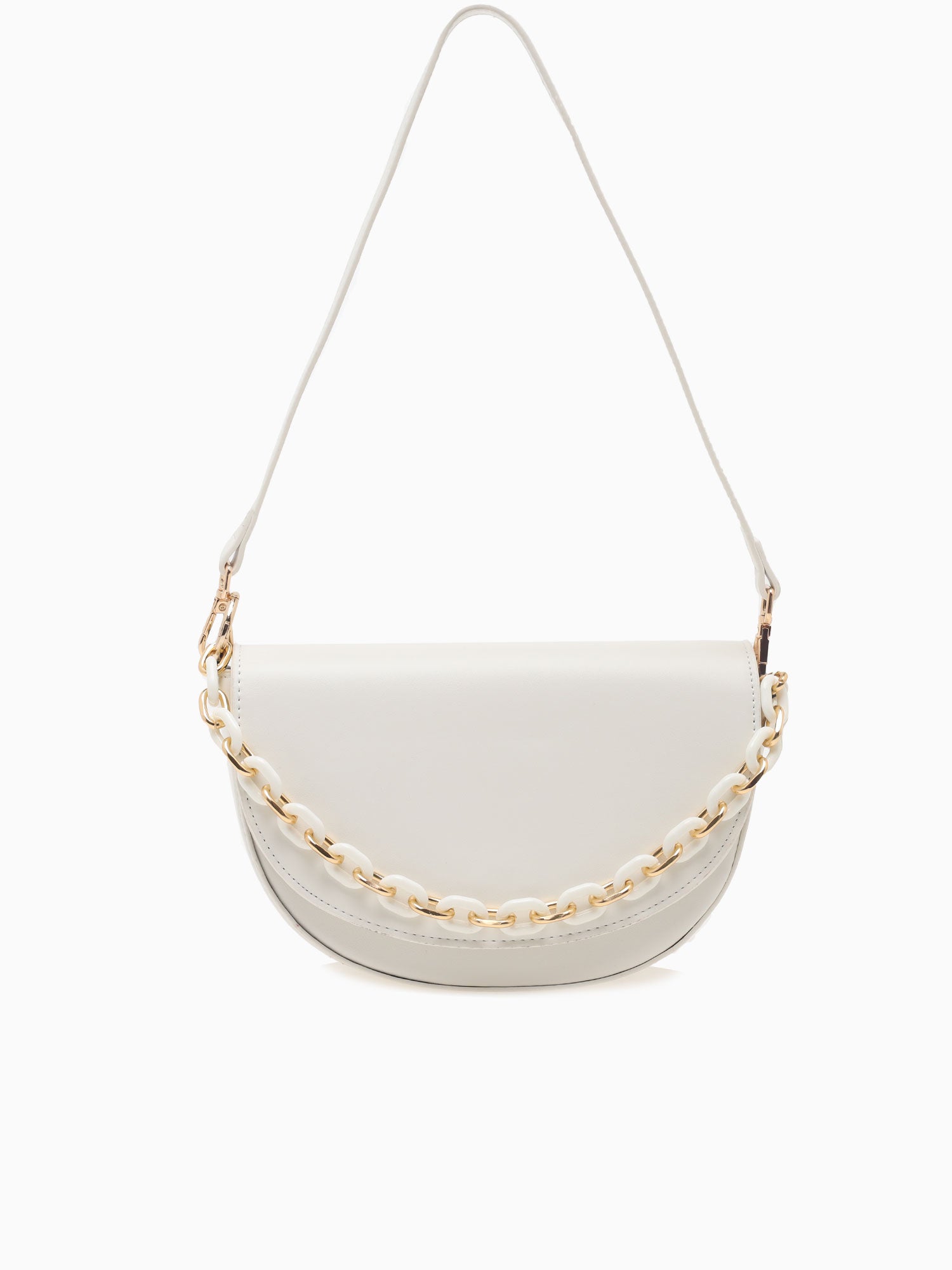 6024 Odette Flap Bag White White