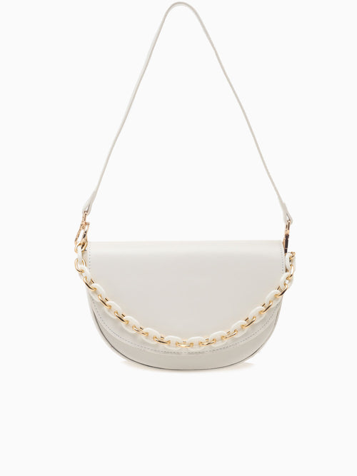 6024 Odette Flap Bag White White