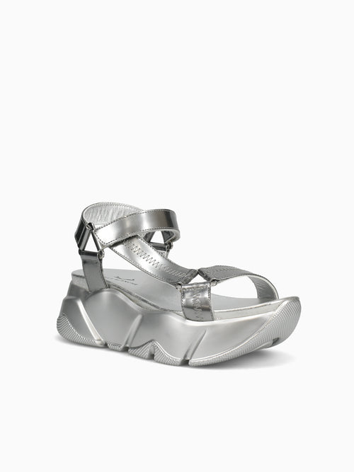 Morgana Silver Metallic Leather Silver / 36 / M