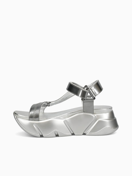 Morgana Silver Metallic Leather Silver / 36 / M