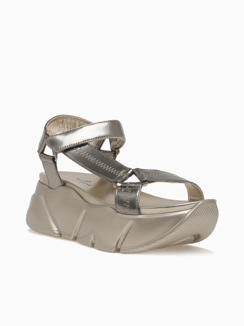 Morgana Platinum Metallic Leather Platinum / 36 / M