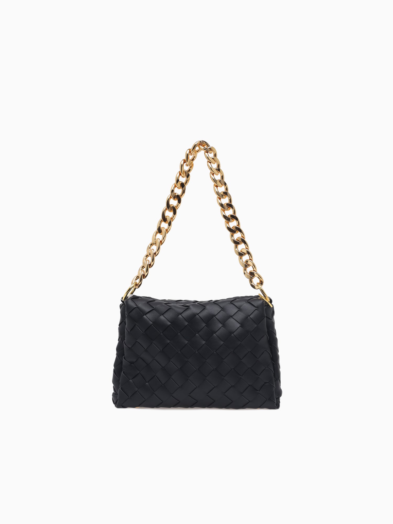 891 Chain Woven Pouch Black Black