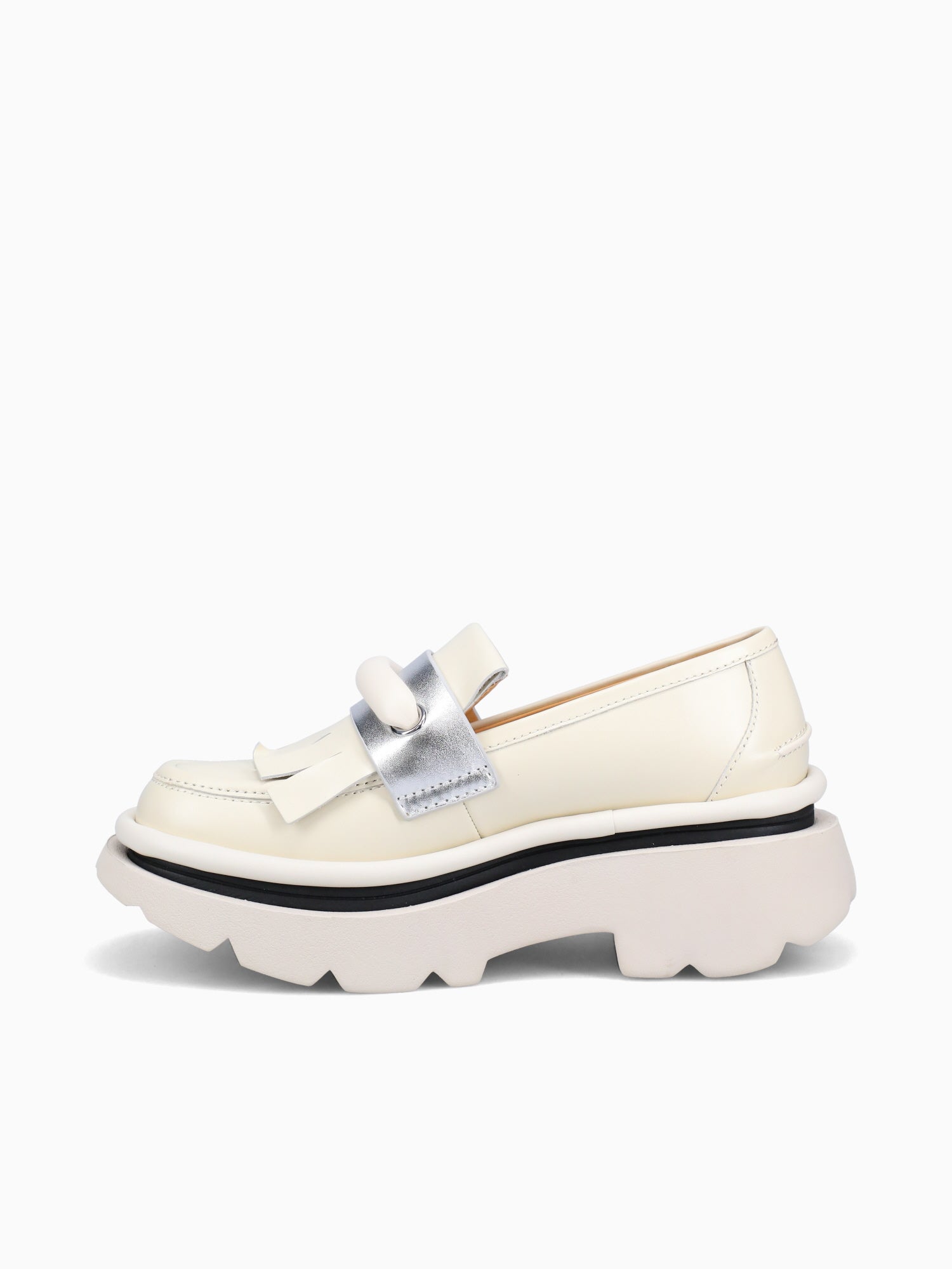 Crunch Fringe Ivory Leather Off White / 36 / M