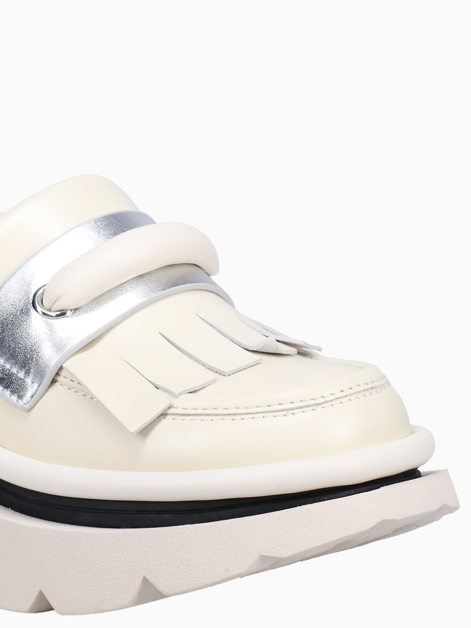 Crunch Fringe Ivory Leather Off White / 36 / M