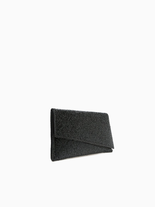 Bead Clutch Black Black