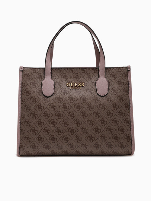 Silvana Small Tote Latte Logo Rosewood Light Pink