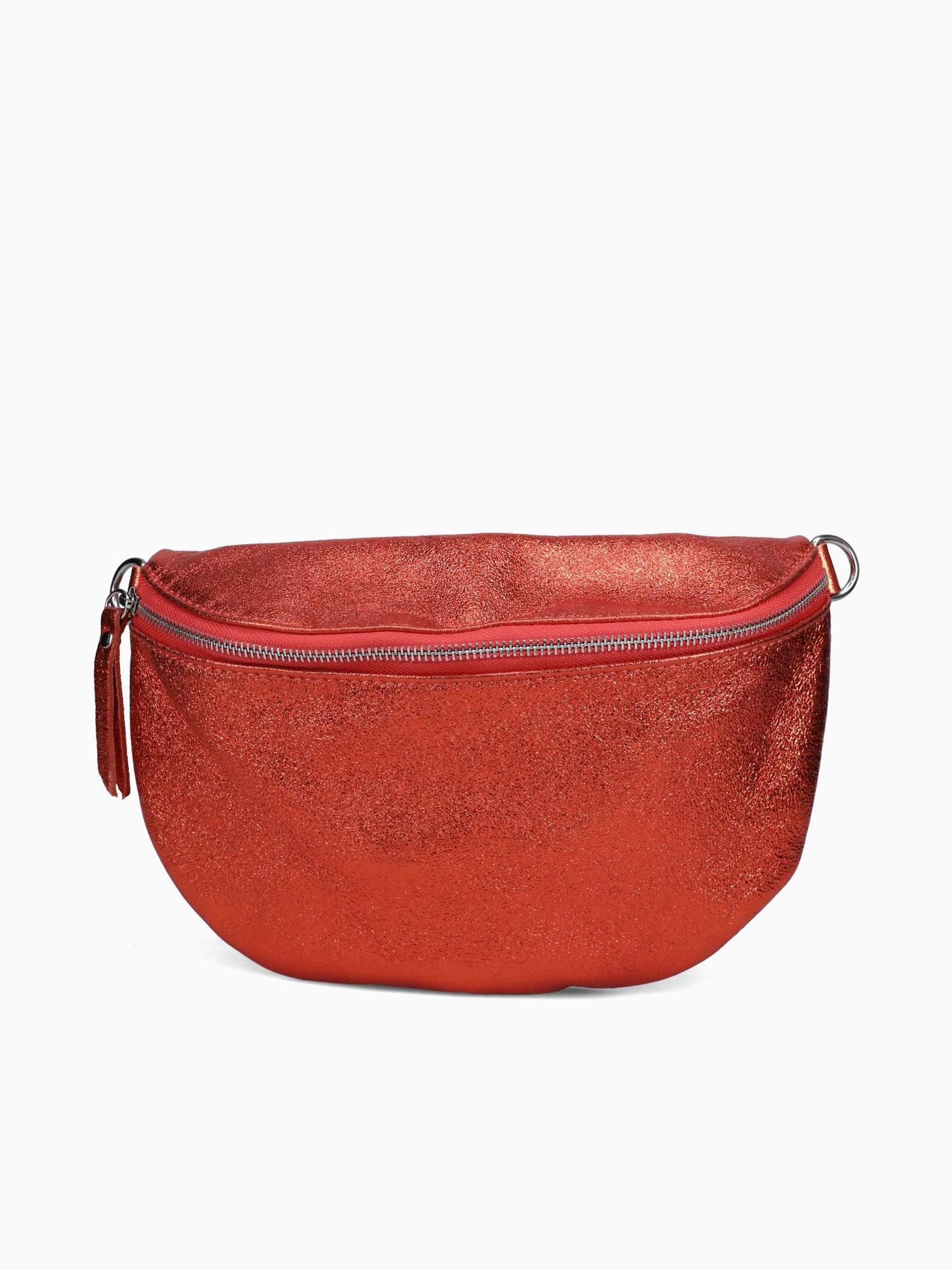Almond Laminato Shoulder Bag Aragosta Bright Orange
