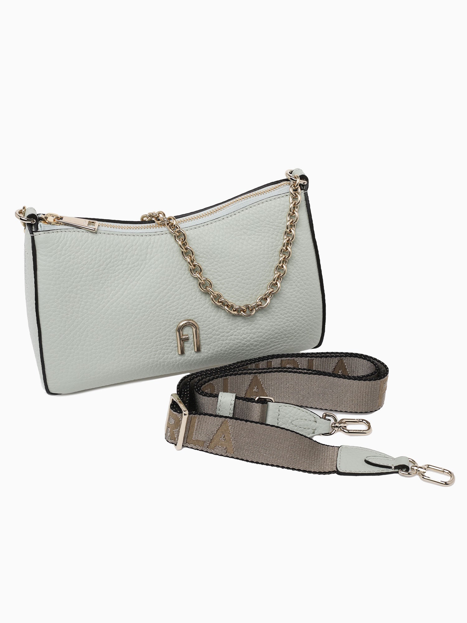 Furla Mini C.body Double Strap Felce+met Light Green