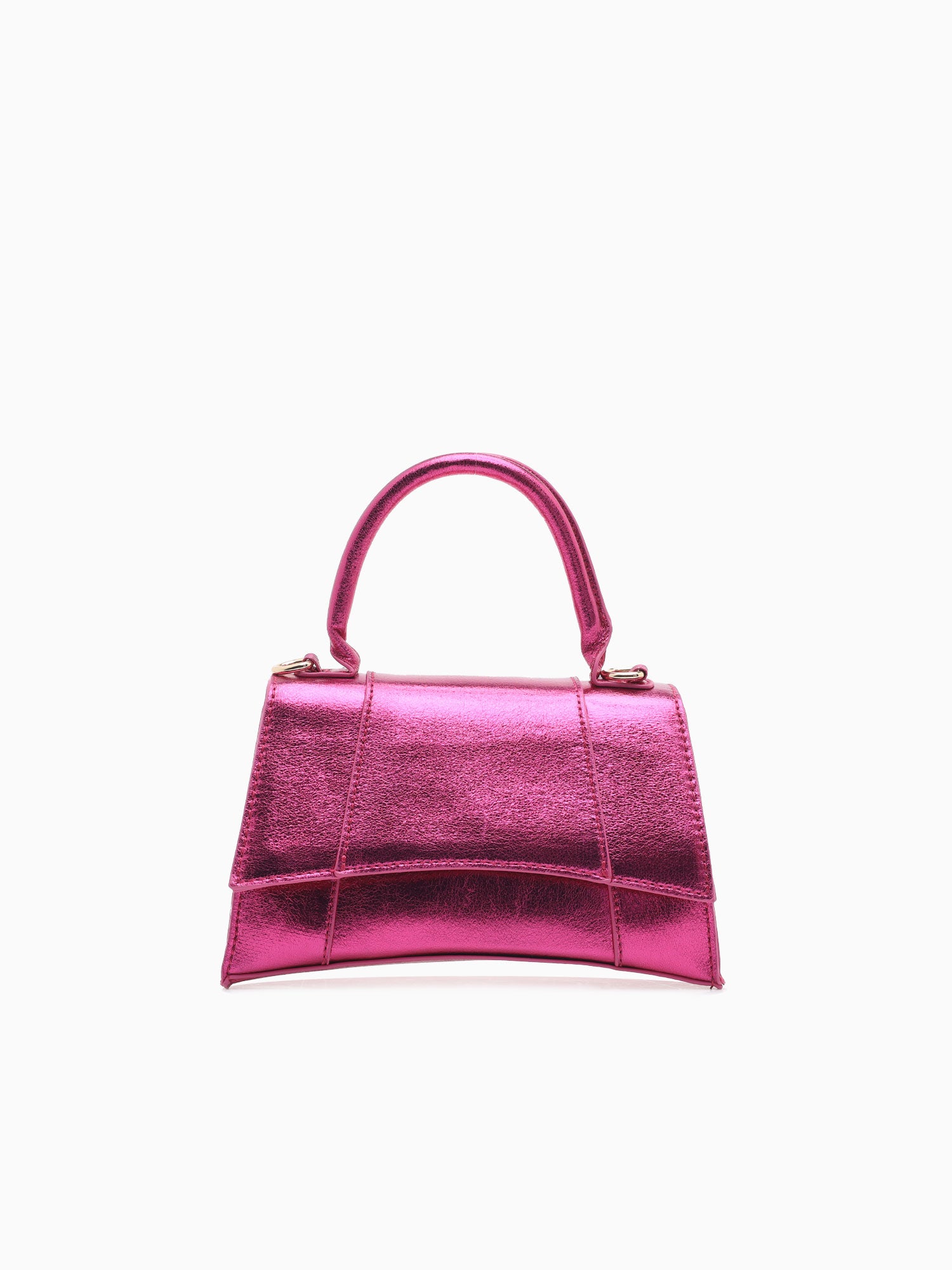 Lucas Metallic Top Handle Magenta Pink