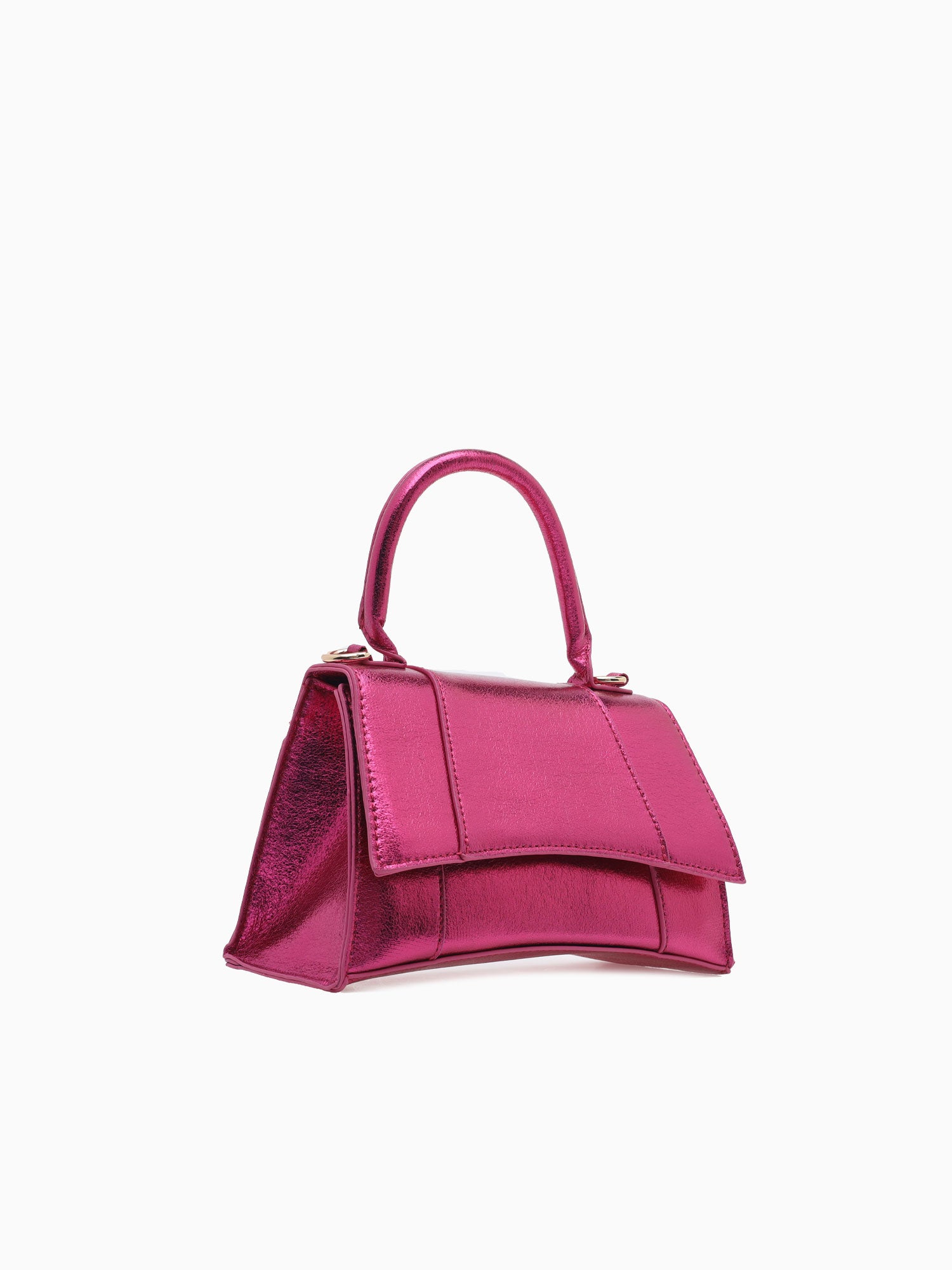 Lucas Metallic Top Handle Magenta Pink