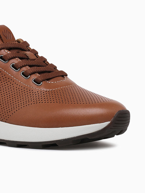 Kinnon Perfed Jogger Tan Full Grain Tan / 7 / M