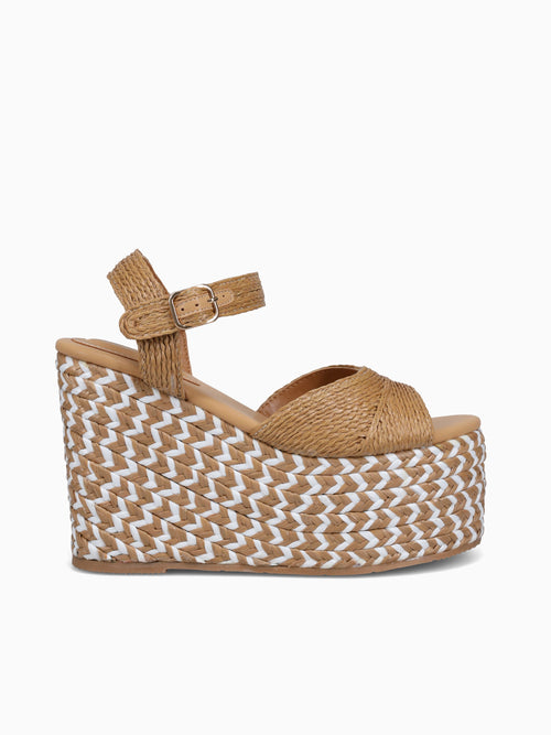 Saladeta Camel Raffia Brown Multi / 5 / M