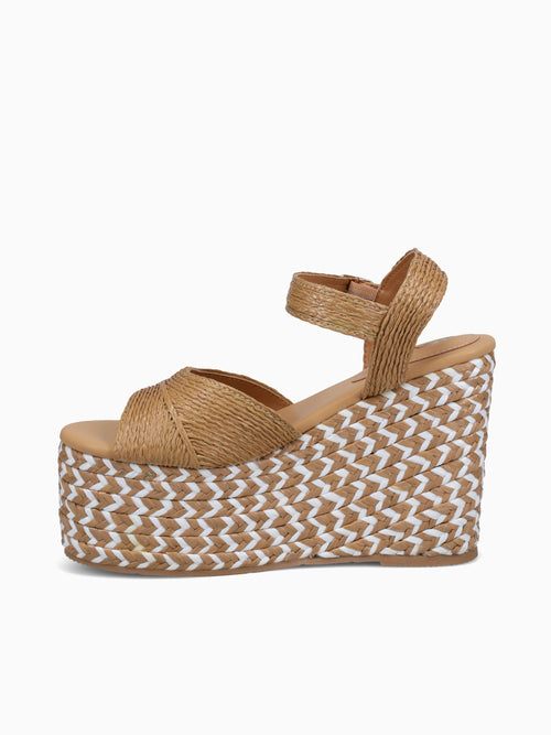 Saladeta Camel Raffia Brown Multi / 5 / M