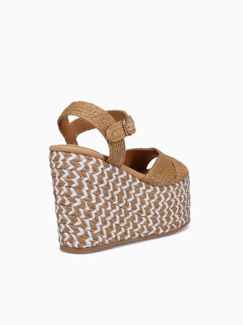 Saladeta Camel Raffia Brown Multi / 5 / M