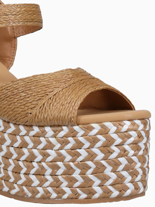 Saladeta Camel Raffia Brown Multi / 5 / M