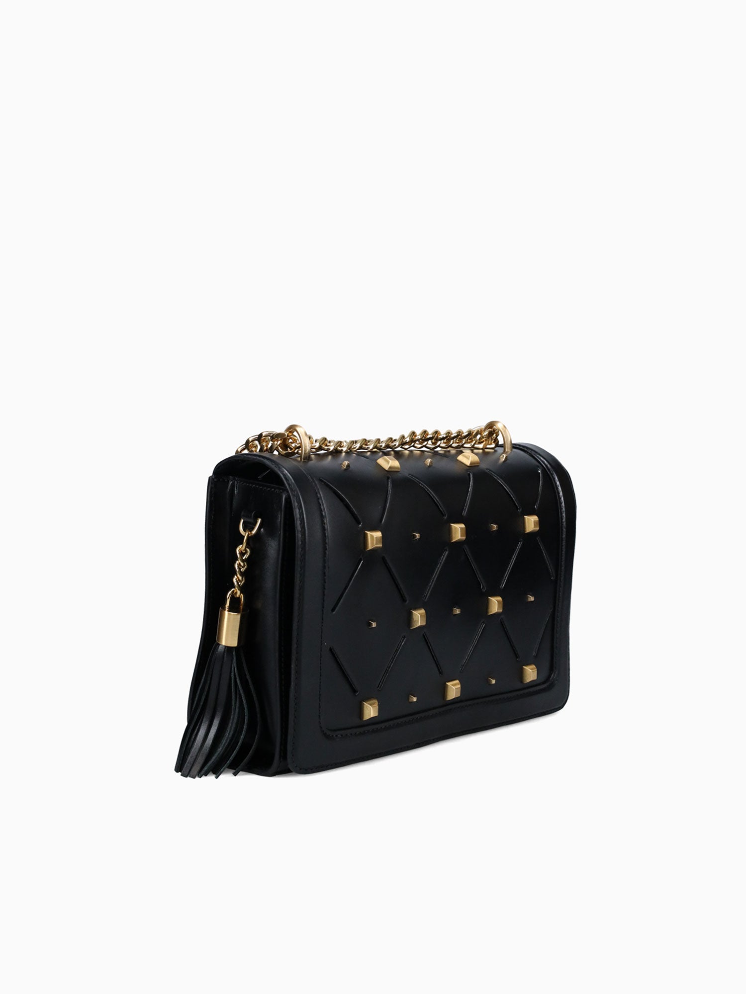 Roma Shine Shoulder Bag Black