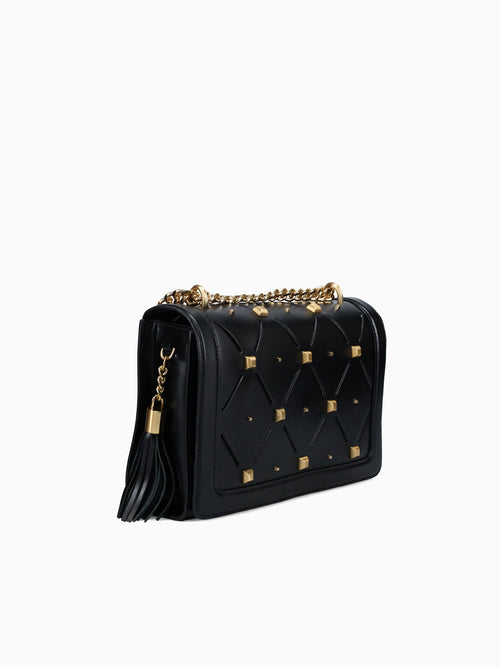Roma Shine Shoulder Bag Black