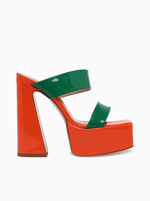 Hebe Green Orange patent Green / 5 / M
