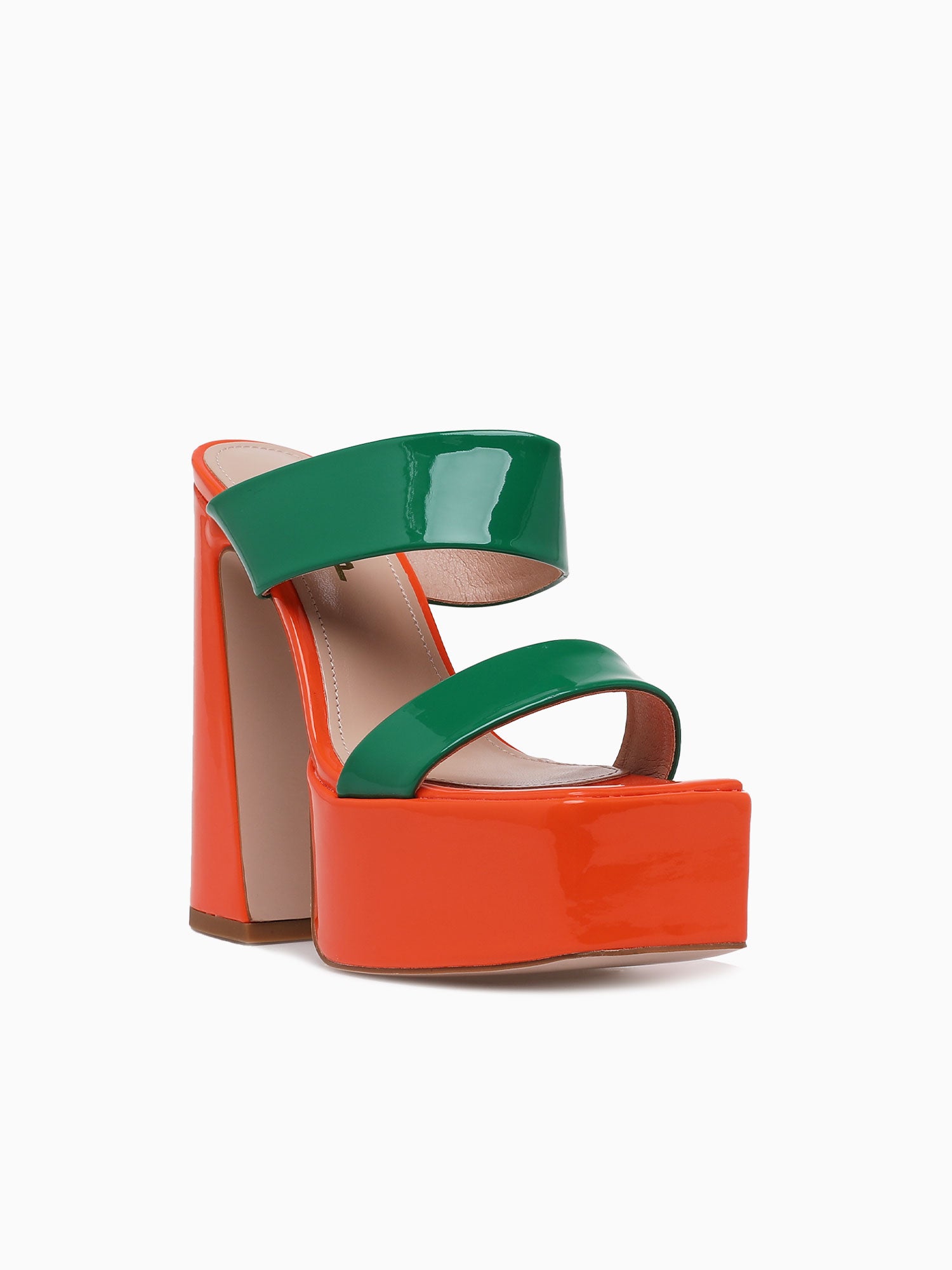 Hebe Green Orange patent Green / 5 / M