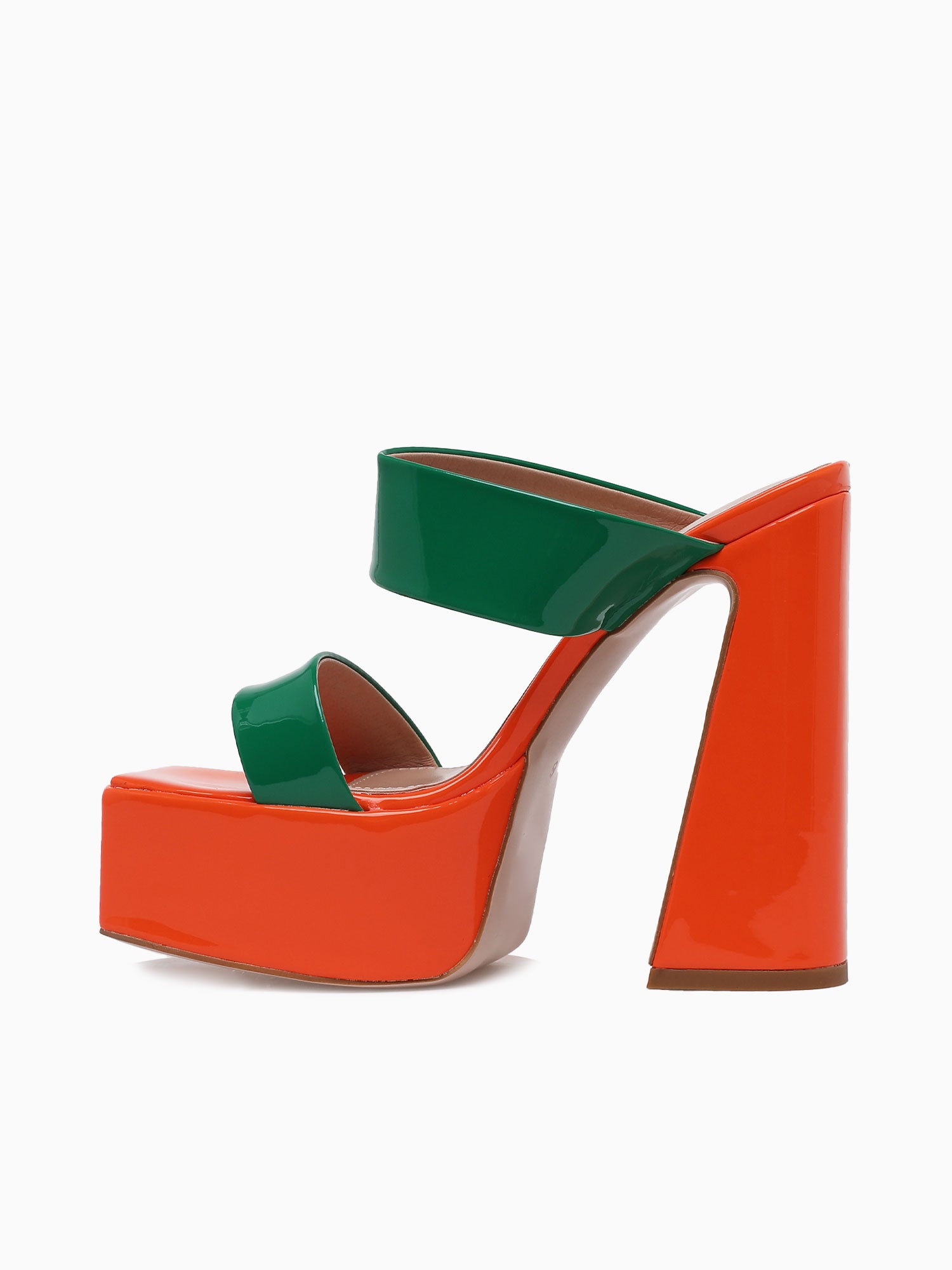 Hebe Green Orange patent Green / 5 / M