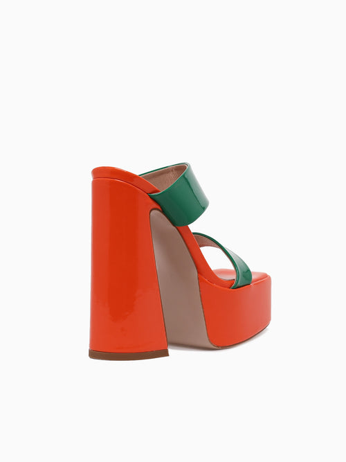 Hebe Green Orange patent Green / 5 / M