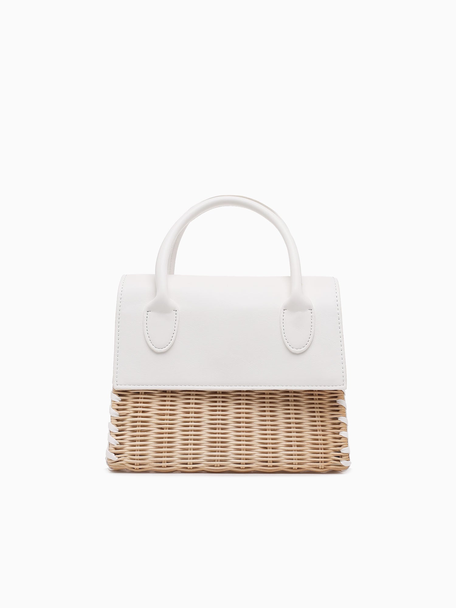 Caspian Top Handle Bag White White