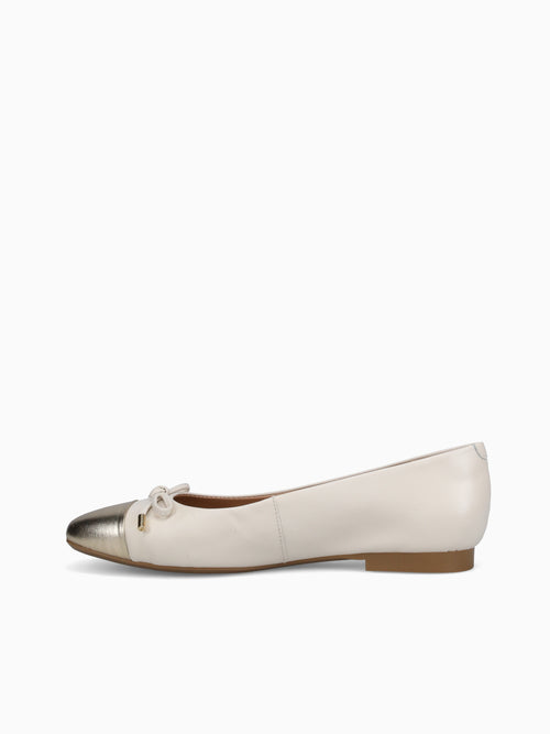 Livia Ouro Light Off white leather Metal Gold / 5 / M
