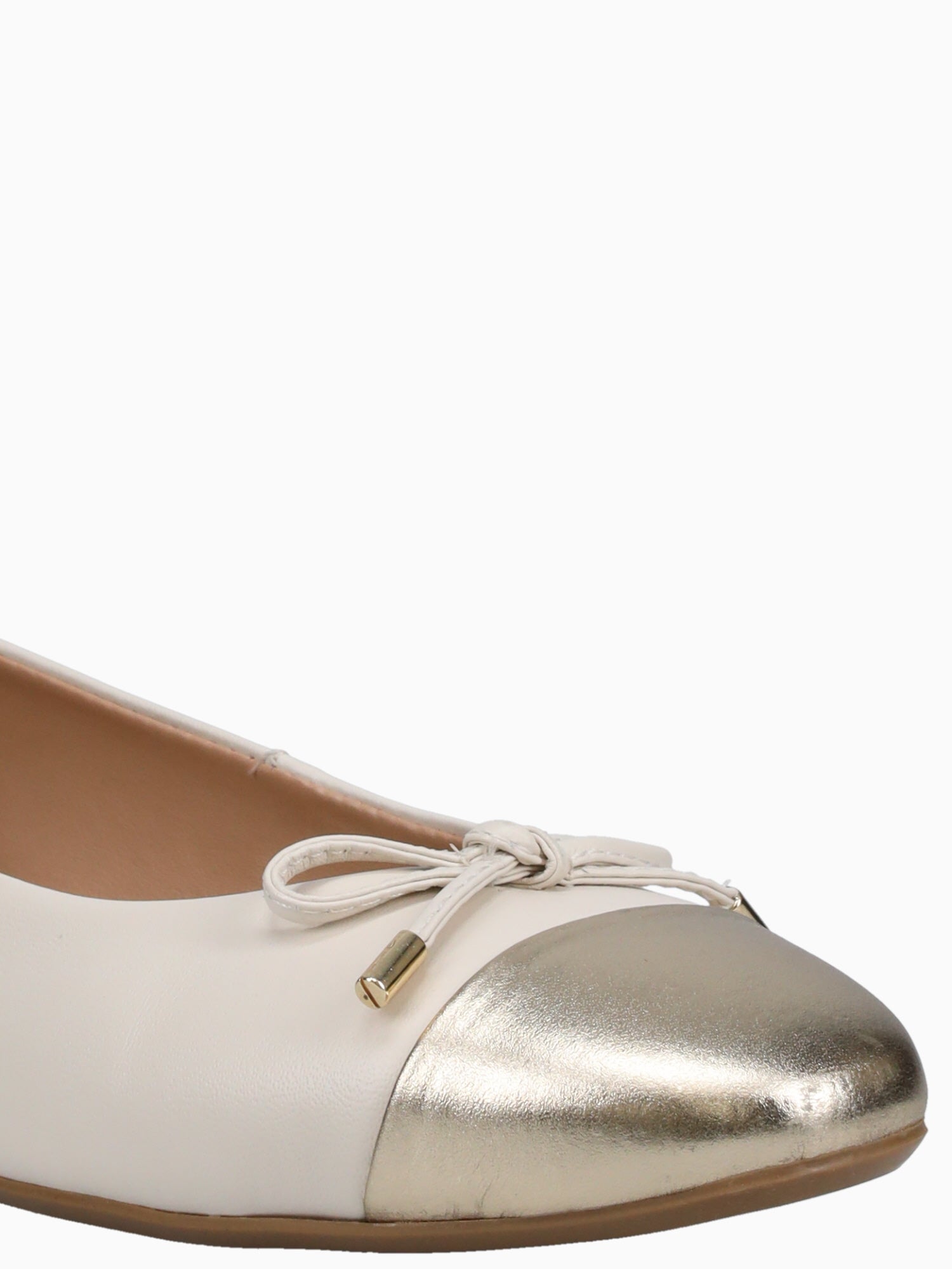 Livia Ouro Light Off white leather Metal Gold / 5 / M