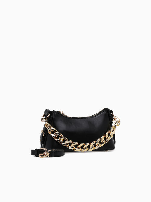 Chain Shoulder Bag Black Black