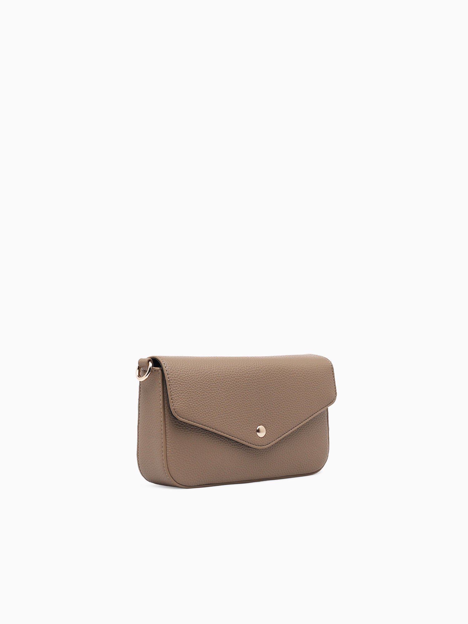 Button Clutch Taupe Taupe